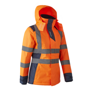 PARKA WOMEN HORA HAUTE VISIBILITE ORANGE NAVY