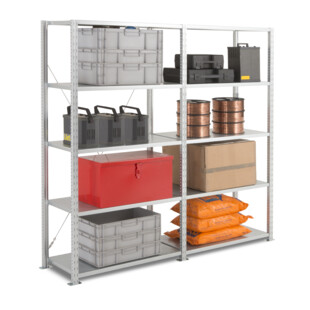 RAYONNAGE TOLE GALVANISE ADAPTIV (JUSQU’À 150 KG PAR TABLETTE)