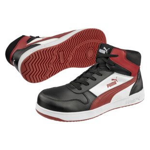 CHAUSSURE FRONTCOURT BLK/WHT/RED MID S3L ESD FO HRO SR