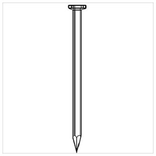 POINTE TETE PLATE LISSE - ACIER GALVANISE A CHAUD "TPL HDG"