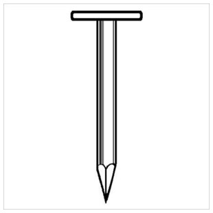 POINTE TETE PLATE EXTRA LARGE LISSE - ACIER GALVANISE A CHAUD "TEL LHDG"