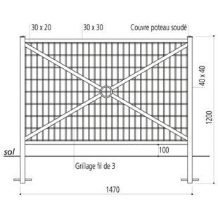 BARRIERE URBAINE GRILLAGEE ORLEANS