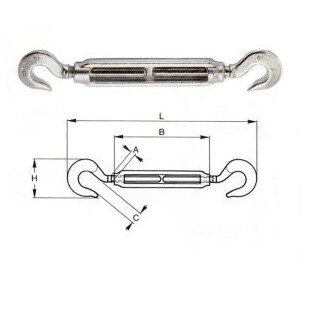 TENDEUR 2 CROCHETS ZINGUE