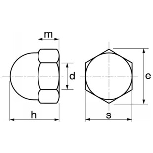 ECROU BORGNE INOX A2