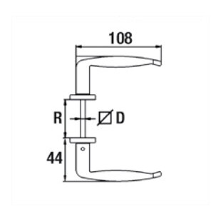 BEQUILLE DOUBLE ZAMAK VIS POINTEAU