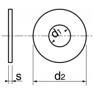 RONDELLE PLATE LARGE TYPE "L" INOX A2