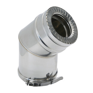 COUDE ISOLE A 45° INOX 316/304