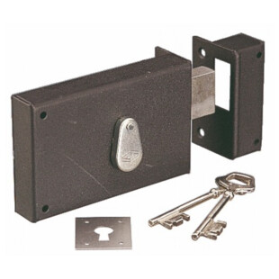 SERRURE EN APPLIQUE A GORGES HORIZONTALE PENE DEMI-TOUR