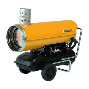 GENERATEUR AIR CHAUD FUEL MOBILE AVEC CHEMINEE