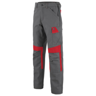 PANTALON MUFFLER CHARCOAL/ROUGE (AVEC POCHES GENOUX)