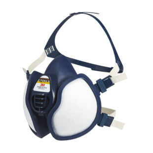 DEMI-MASQUE REUTILISABLE SANS MAINTENANCE 3M A FILTRE INTEGRE SERIE 4000+