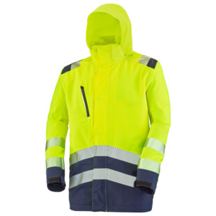 PARKA COQUE RIPSTOP ERWIN JAUNE FLUO/NAVY