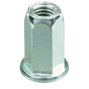 ECROU A SERTIR AVEUGLE ACIER TETE PLATE CORPS HEXAGONAL GOFIX ACPTH