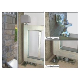 PIVOT DE PORTAIL A CHEVILLER FIXATION BASSE 3 TROUS