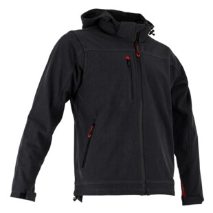 VESTE SOFTSHELL TREILLIS GRIS/ROUGE 2187