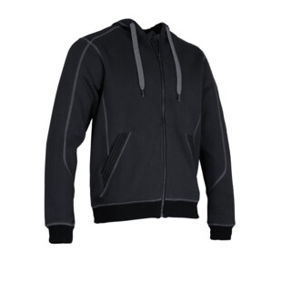 SWEAT A CAPUCHE CHARPENTE GRIS/NOIR 8048