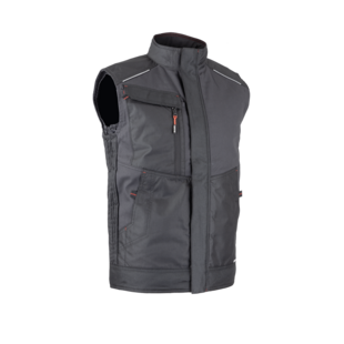 BODYWARMER CRATERE GRIS NUIT/NOIR