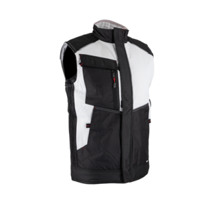 BODYWARMER DE PEINTRE CELESTE BLANC/GRIS NUIT