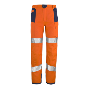 PANTALON IRIS PI ORANGE FLUO / BLEU MARINE
