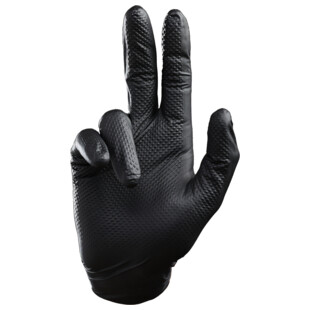 GANT JETABLE EN NITRILE DIAMANTE NON POUDRE NOIR