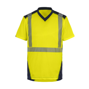 TEE SHIRT BALI MANCHE COURTE JAUNE/MARINE